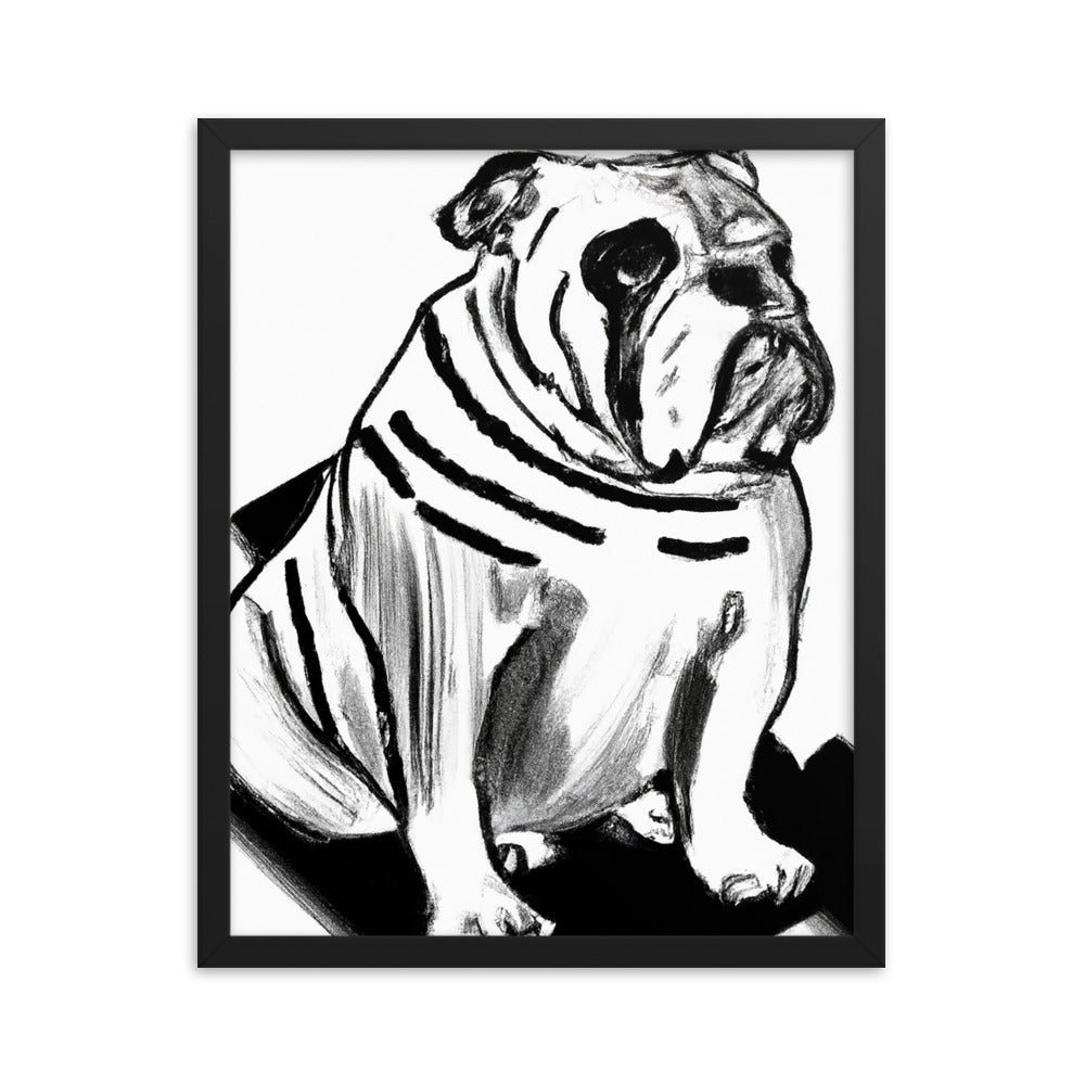 Bulldog Framed photo paper poster