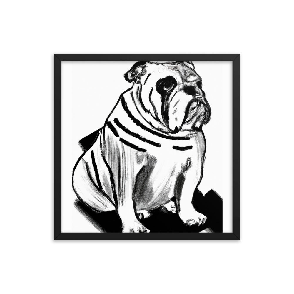 Bulldog Framed photo paper poster