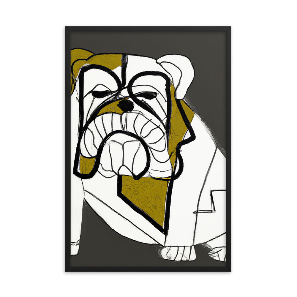 English Bulldog Framed photo paper poster