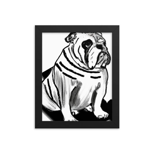 Bulldog Framed photo paper poster