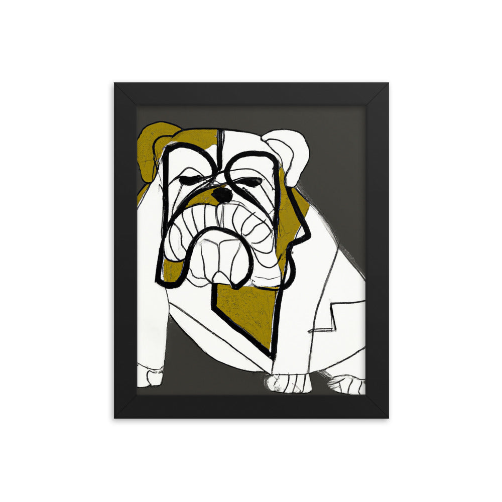 English Bulldog Framed photo paper poster