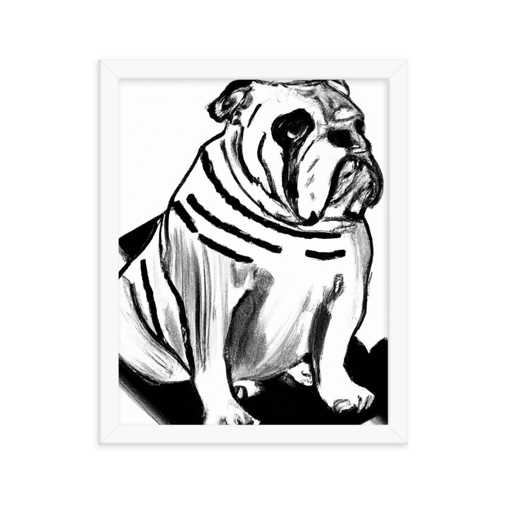 Bulldog Framed photo paper poster