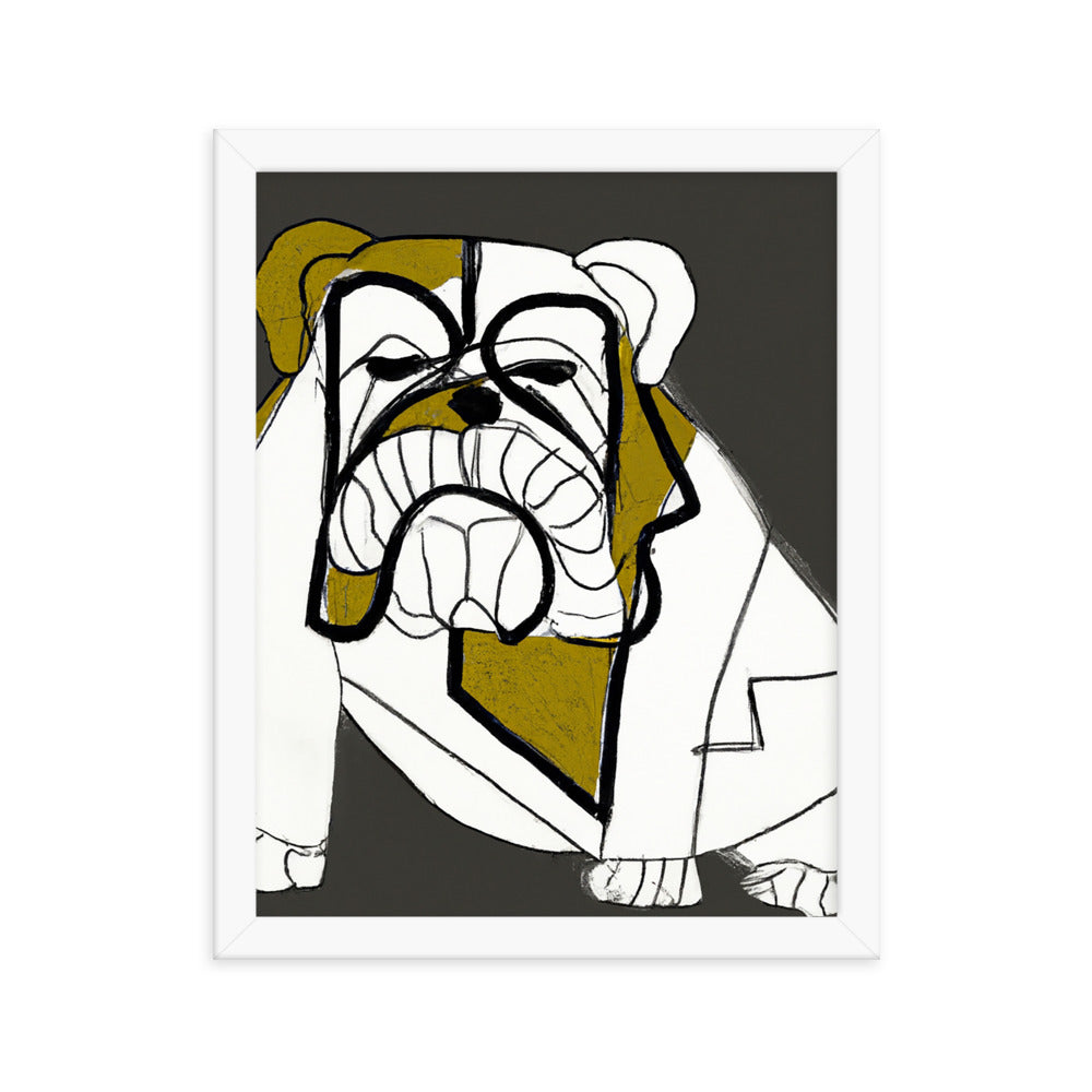 English Bulldog Framed photo paper poster