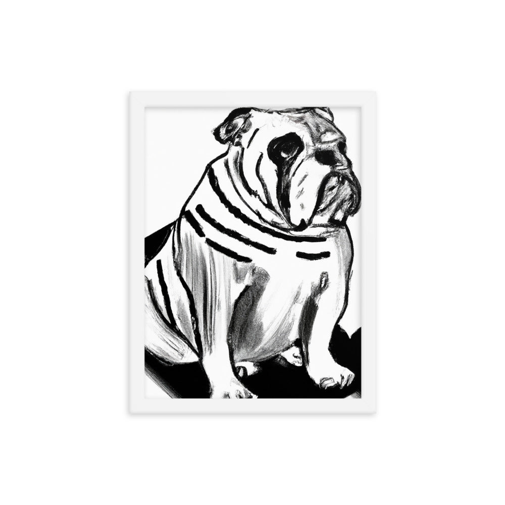 Bulldog Framed photo paper poster