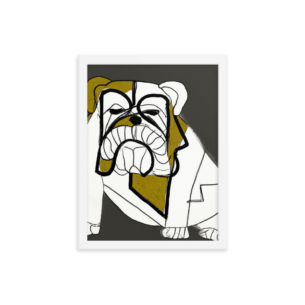 English Bulldog Framed photo paper poster