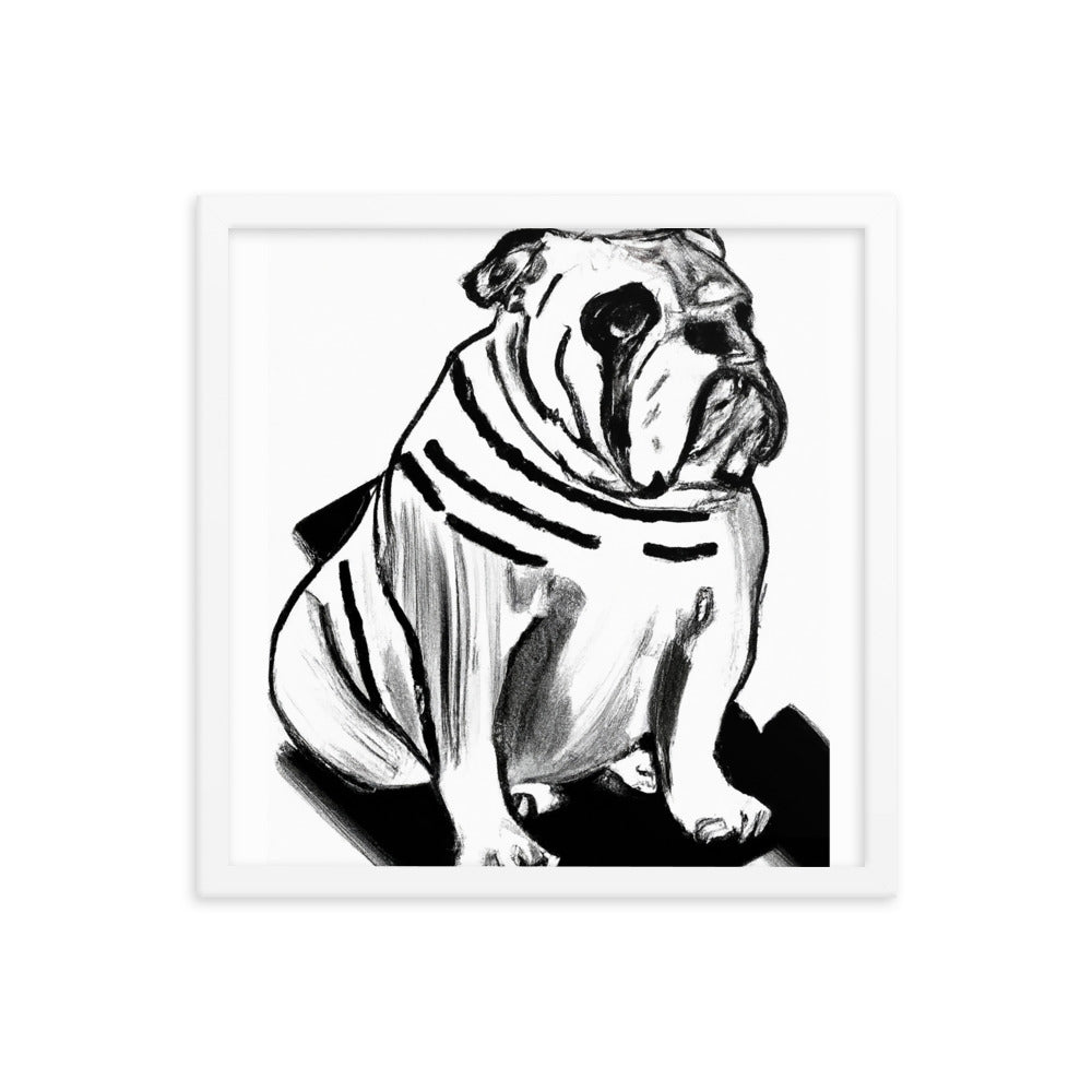 Bulldog Framed photo paper poster