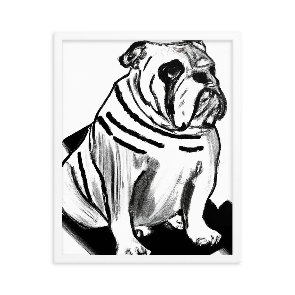 Bulldog Framed photo paper poster