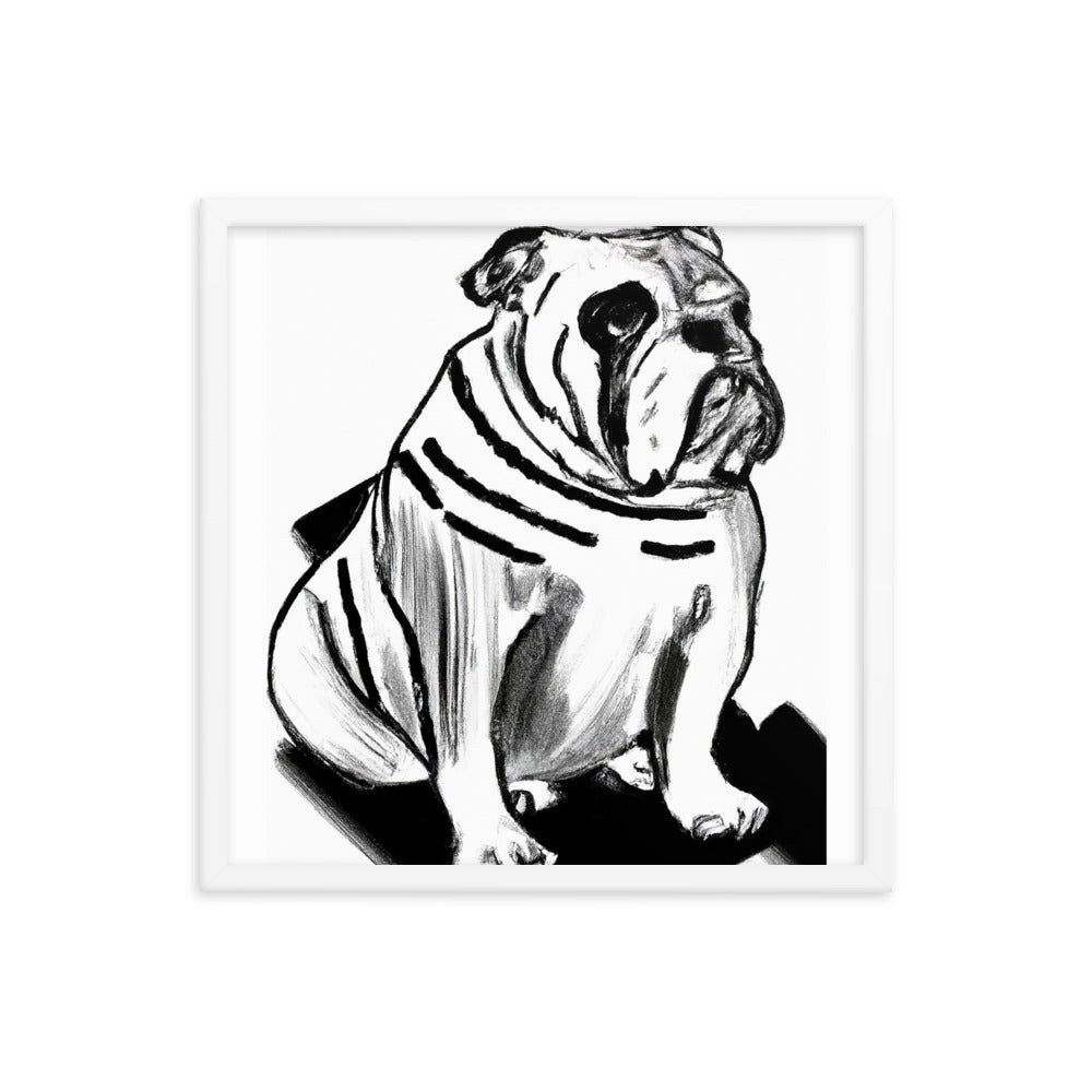 Bulldog Framed photo paper poster