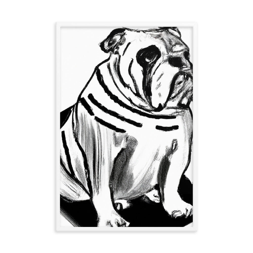 Bulldog Framed photo paper poster