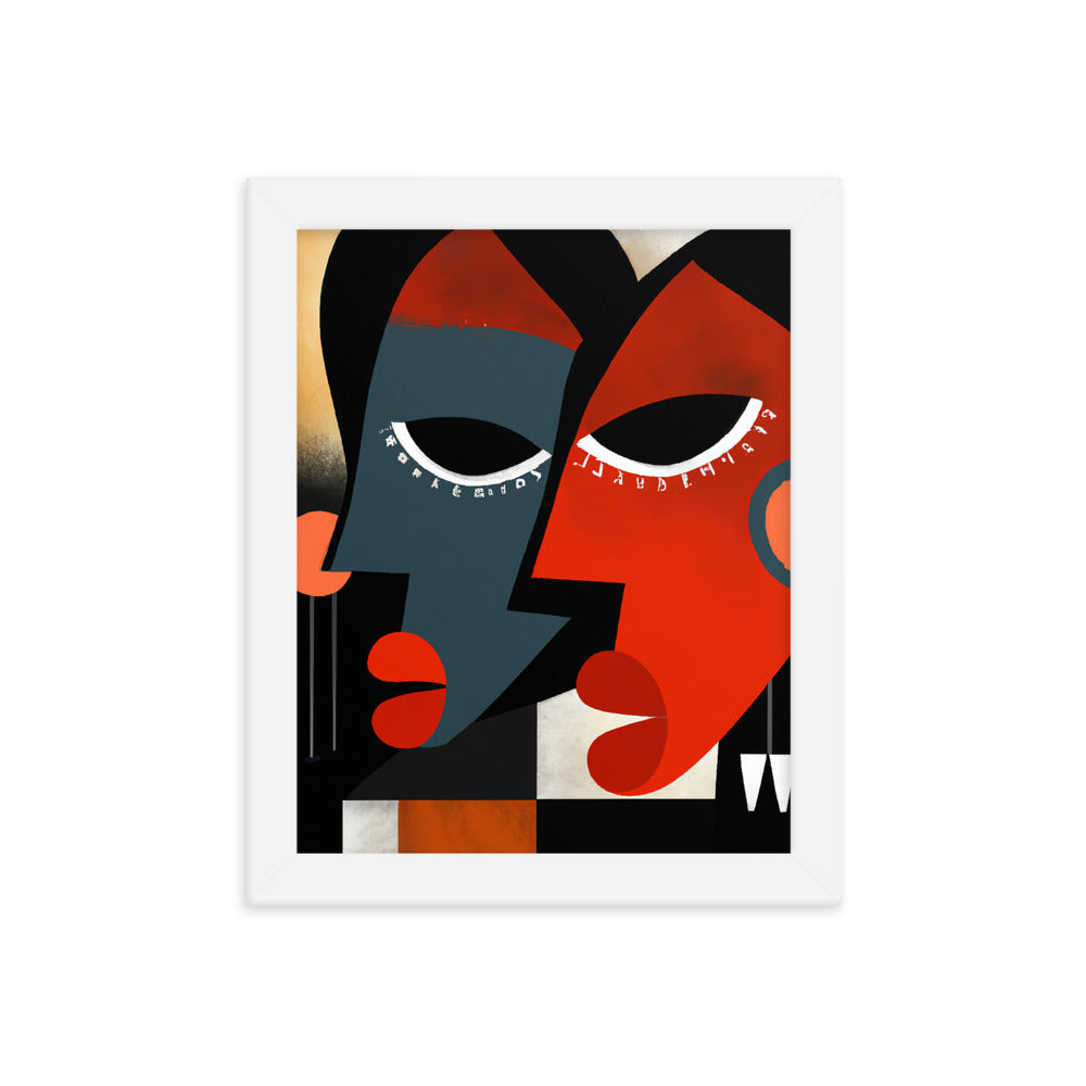 Masks Framed photo paper poster