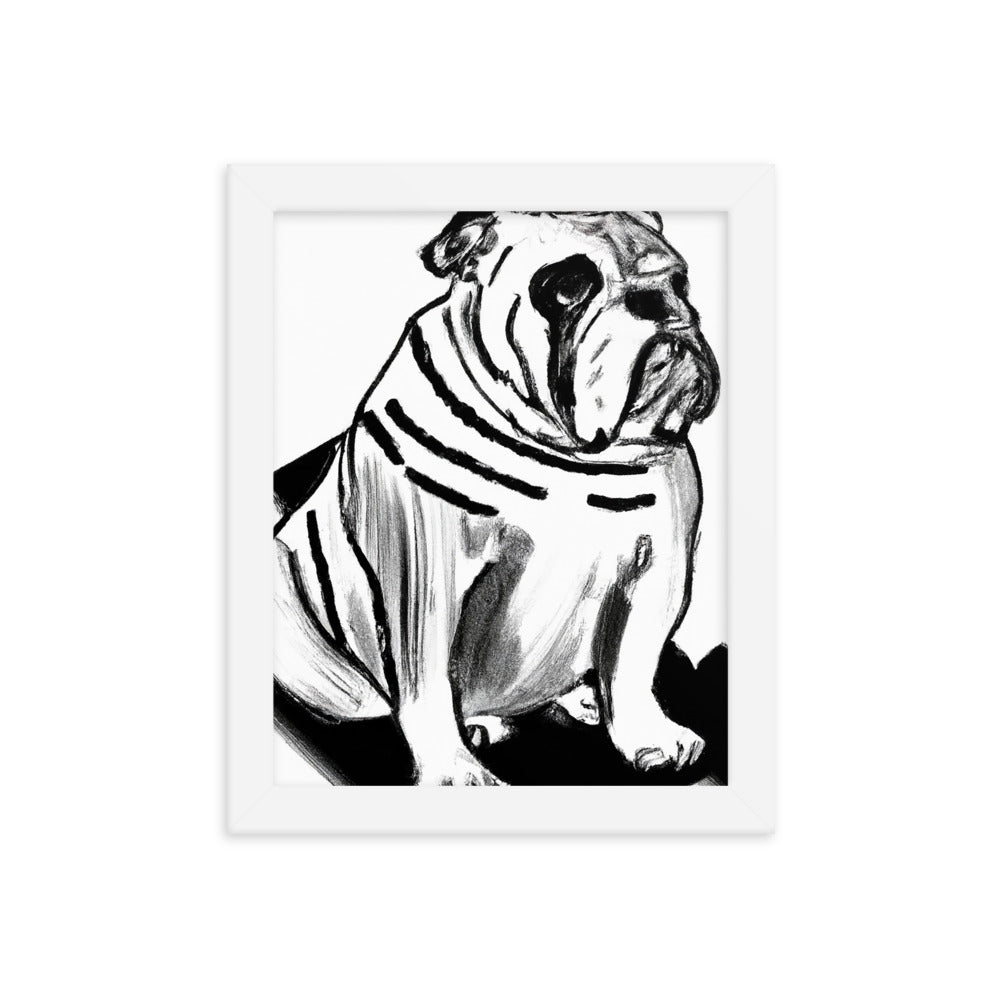 Bulldog Framed photo paper poster