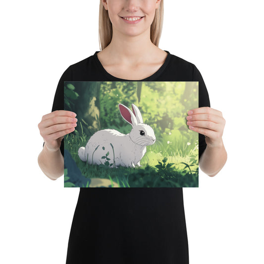 Rabbit Photo paper poster