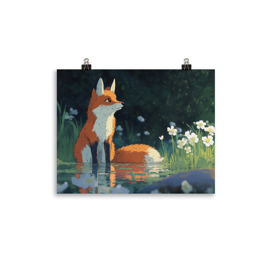 Fox Photo paper poster