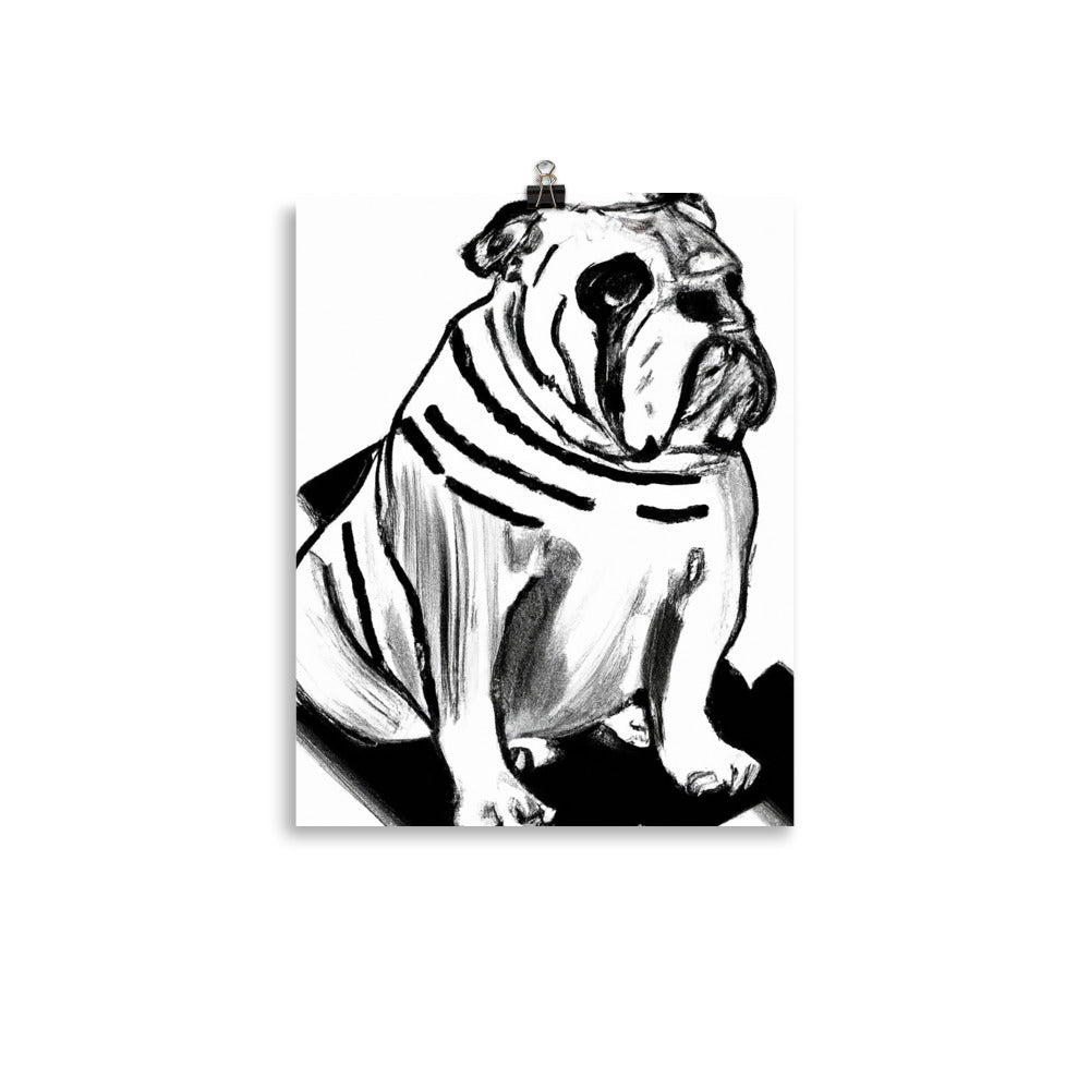 Bulldog Photo paper poster