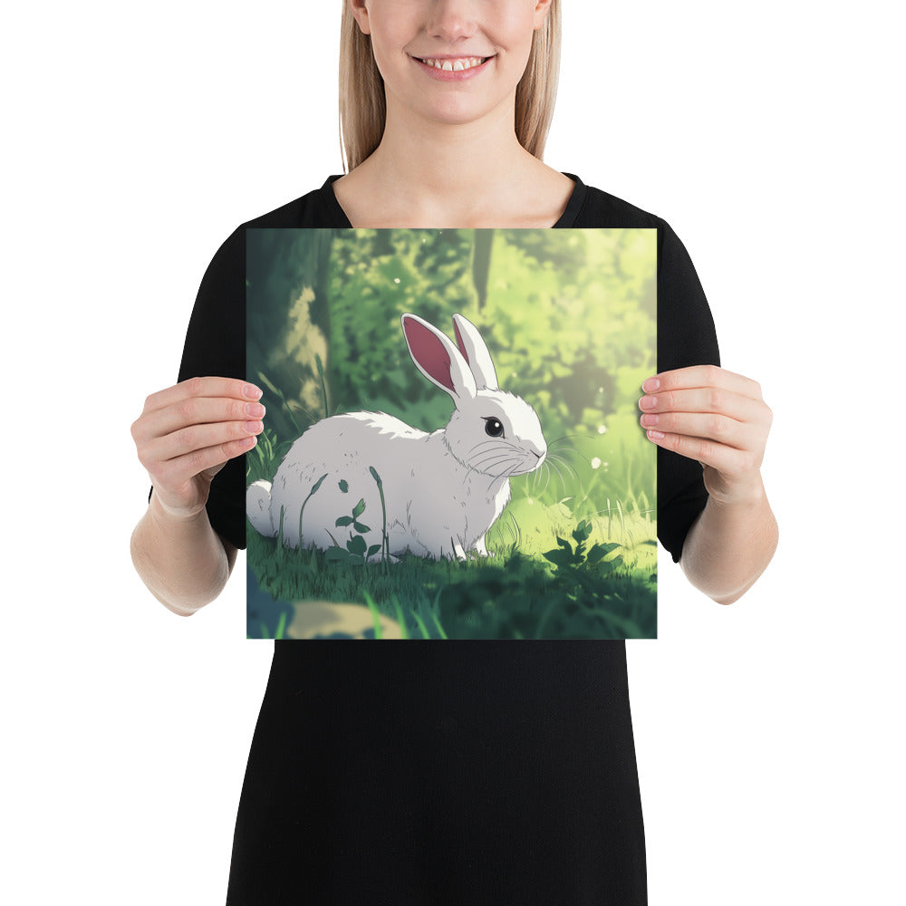 Rabbit Photo paper poster