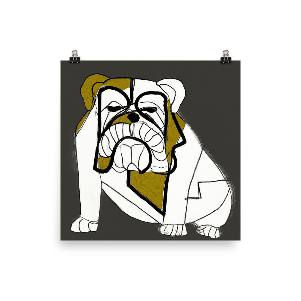 English Bulldog Photo paper poster