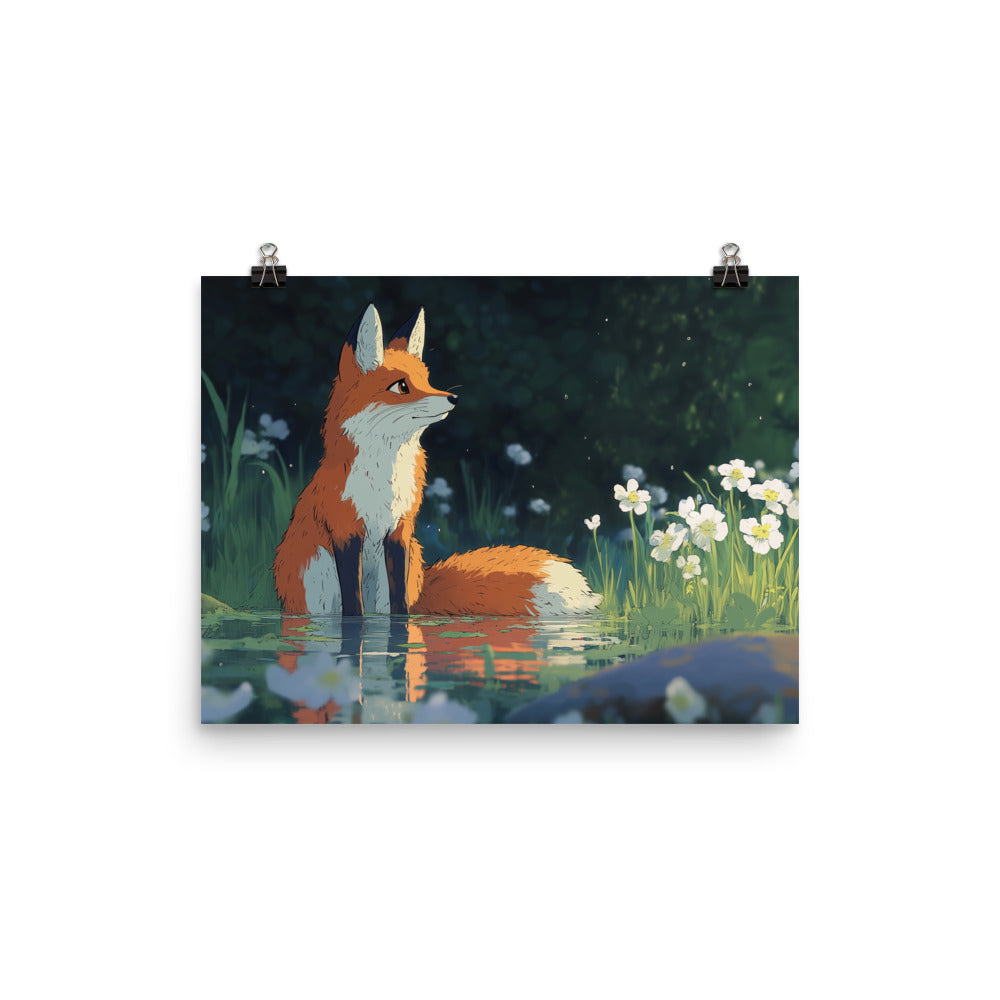 Fox Photo paper poster