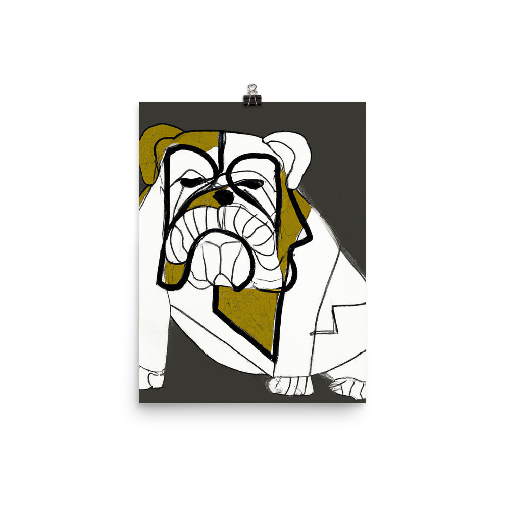 English Bulldog Photo paper poster