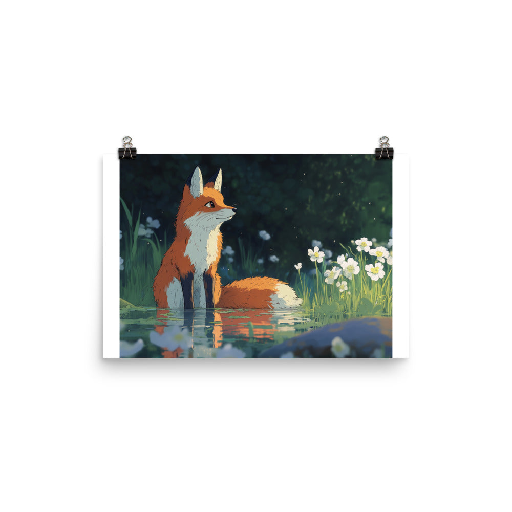 Fox Photo paper poster