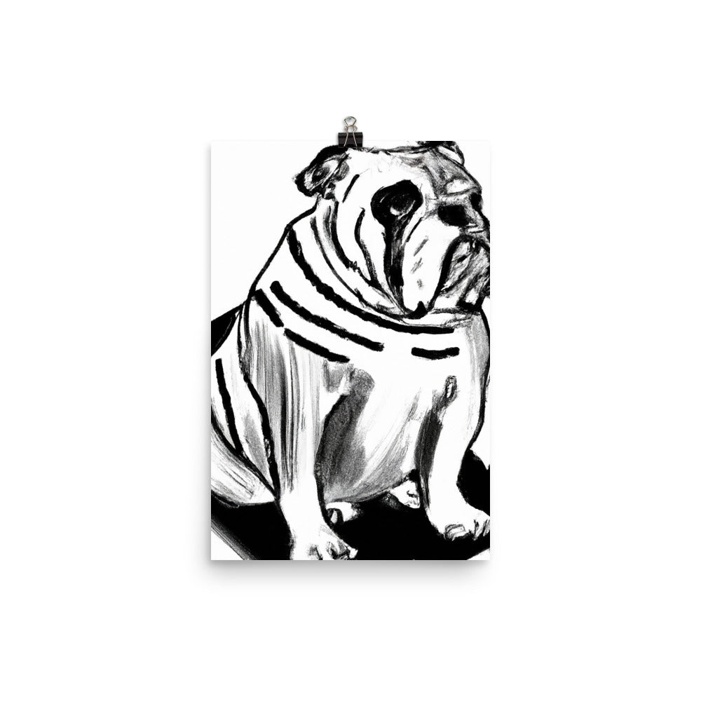 Bulldog Photo paper poster