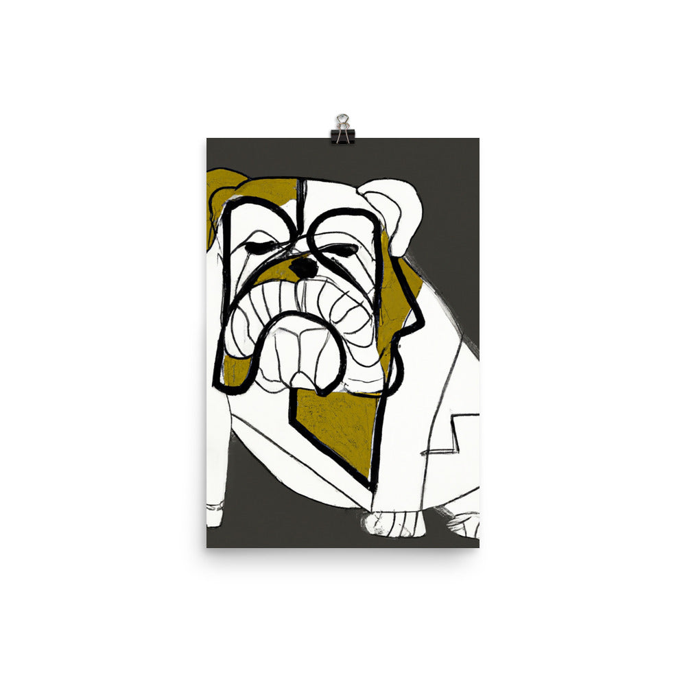 English Bulldog Photo paper poster