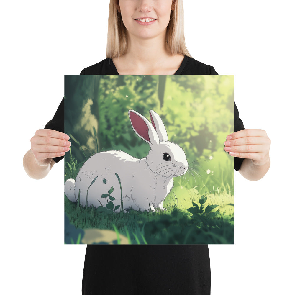 Rabbit Photo paper poster