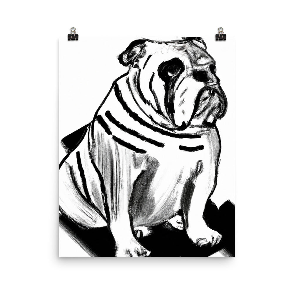 Bulldog Photo paper poster