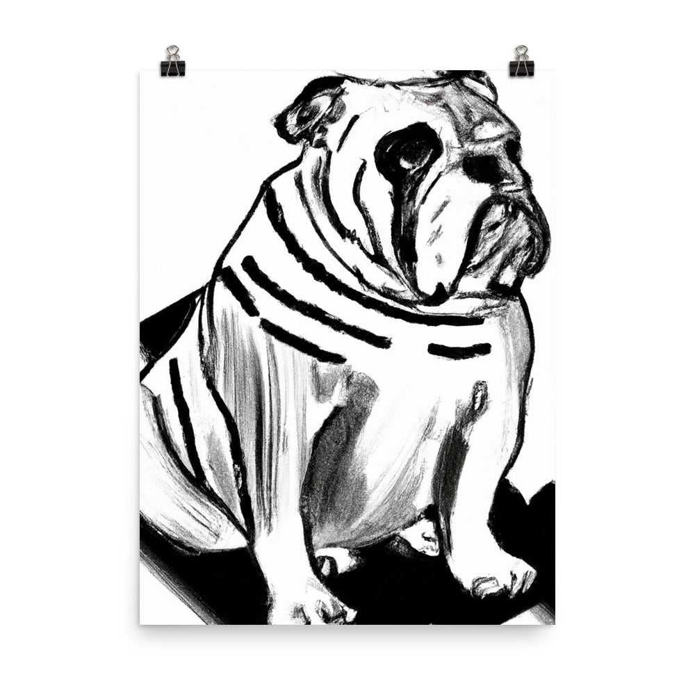 Bulldog Photo paper poster