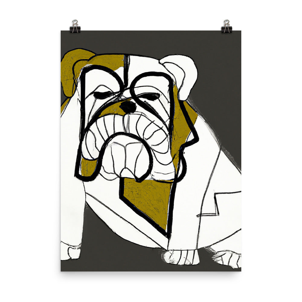 English Bulldog Photo paper poster