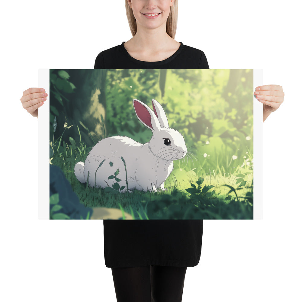 Rabbit Photo paper poster