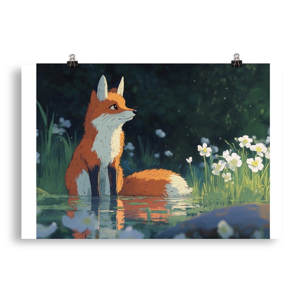 Fox Photo paper poster