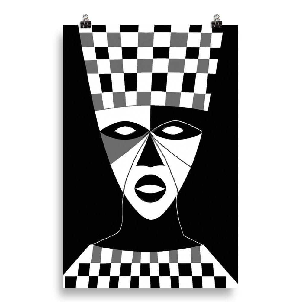 Mask Photo paper poster