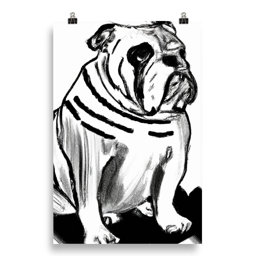 Bulldog Photo paper poster