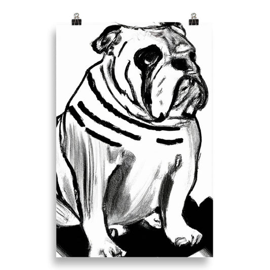 Bulldog Photo paper poster