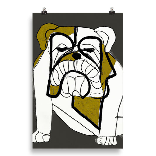 English Bulldog Photo paper poster