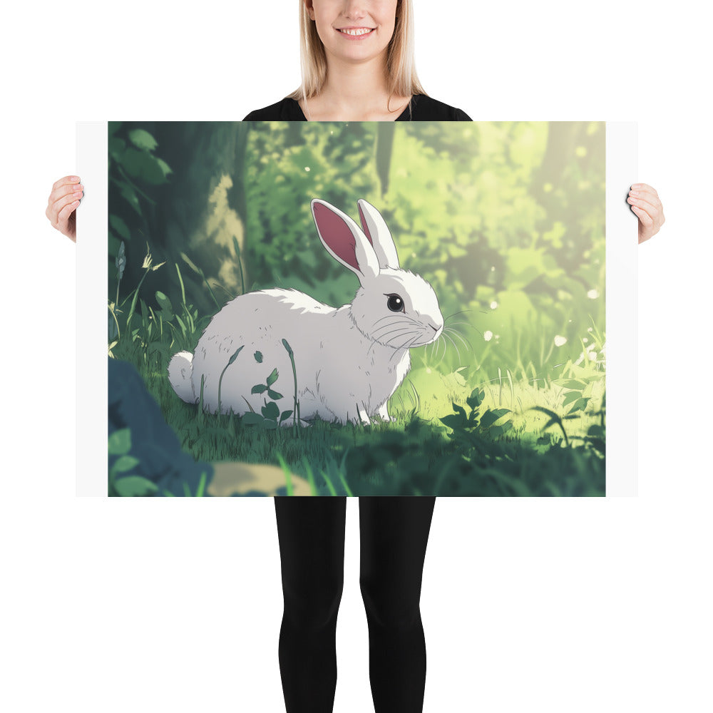 Rabbit Photo paper poster