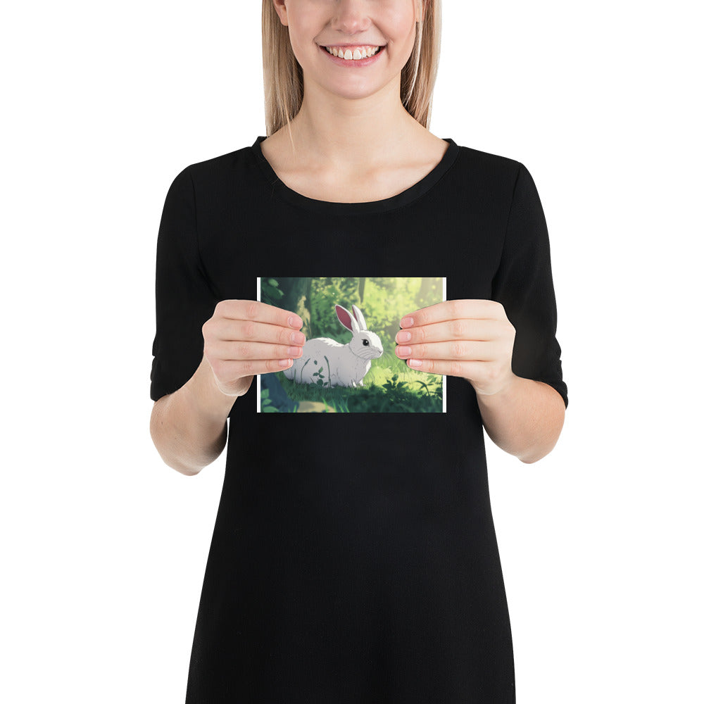 Rabbit Photo paper poster