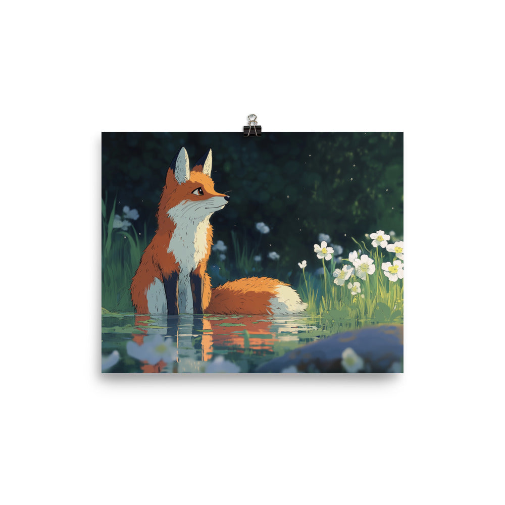 Fox Photo paper poster