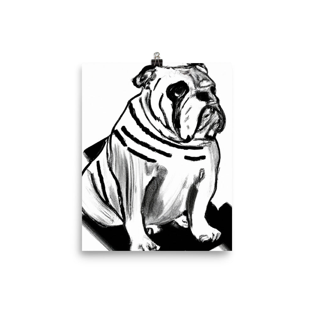 Bulldog Photo paper poster