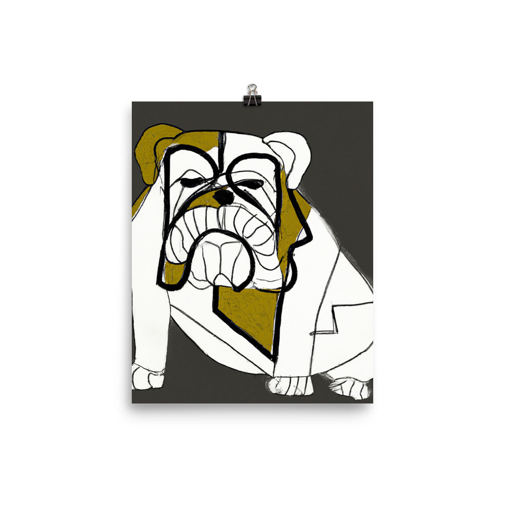 English Bulldog Photo paper poster